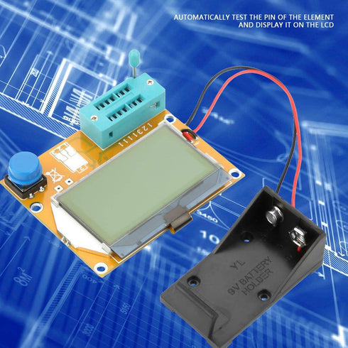 ESR Capacitor Meter, Walfront LCD Graphical Checker Transistor Resistor Inductor Capacitor ESR Meter Multifunction Tester...