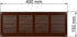 Vent Systems 16" x 6'' Inch Brown Air Vent Cover Metal Air Return Grill with Built in Pest Guard Screen HVAC Vent Cover for Home Improvement Vent ...