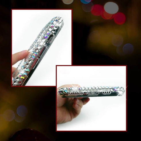 Bonitec Jesiya for iPhone 11 Pro Case 3D Glitter Sparkle Bling Case Luxury Shiny Crystal Rhinestone Diamond Bumper Clear Protective Case Cover Cle...
