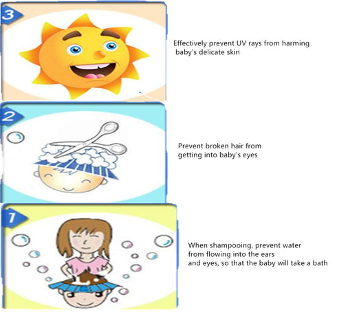 Baby Safe Shampoo Shower Bathing Wash Hair Shield Hat Protection Soft Cap Adjustable Visor Keep The Water Out of Their Eyes & Face Toddler Kids Ch...