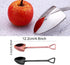 Rolin Roly 7Pcs Colourful Shovel Spoons Coffee Teaspoons Stainless Steel Dessert Spoon Set Rainbow Dinner Spoons Cute Demitasse Scoop for Stirring...