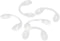 10 Pairs of Silicone Glasses U Shaped Strap Bridge Screw in Silicone Nose Pads Eyewear Accessory...