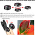 3 in 1 Lens Kit for iPhone and Android, 15X Macro Lens + 0.5X Wide Angle Lens + 230° Fisheye Lens, Phone Camera Lens, Color Black......