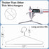 Amber Home 20 Pack Heavy Duty Metal Shirt Coat Hangers, Stainless Steel Clothes Hanger with Polished Chrome, 17 Inch Silver Metal Wire Hanger...