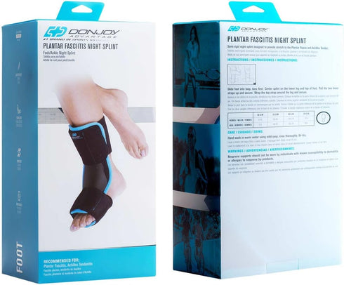 DonJoy Advantage DA161FB01-BLK-L/XL Plantar Fasciitis Night Splint, Rigid Support for Maximum Stretch, Pain Relief, Achilles Tendonitis, Lightweig...