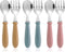 6 Pieces Toddler Utensils, Baby Forks and Spoons Set with Soft Colors Round Handles, Childrens Safe Flatware, Perfect Length For Toddlers, Dishwas...