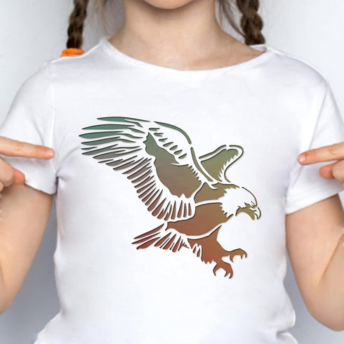 FINGERINSPIRE Eagle Stencil Decoration Template 11.8x11.8 inch Plastic Eagle Drawing Painting Stencils Square Reusable Stencils for Create DIY Eag...