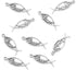 JGFinds Blessed Fish Charms, Spiritual Message Silver Tone, 36 Pack of Bracelet Charms Jewelry Making Quotes for Keychains - Encouragement Inspira...
