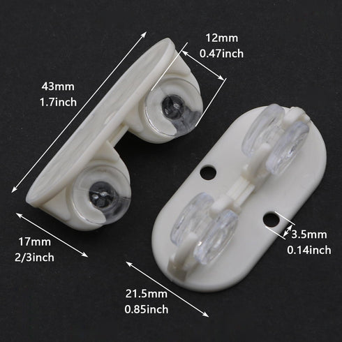 12PCS 4.2x2x1.7cm White Self Adhesive Plastic Mini Casters Suitable for Storage Box Small Furniture Bins Napkin Box DIY Craft...