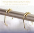 2 Lb. Depot Wide Shower Curtain Rings - Set of 12 Easy Glide Rollers with Decorative Gold Finish - Stainless Steel Shower Hooks for Straight and C...
