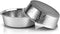 2 Pack Hammered Stainless Steel Dog Bowls, Premium Metal Dog Bowls with Non Slip Rubber Bottom, Dishwasher Safe, Easy to Clean, 4 Cup, Gray Bottom...