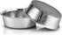 2 Pack Hammered Stainless Steel Dog Bowls, Premium Metal Dog Bowls with Non Slip Rubber Bottom, Dishwasher Safe, Easy to Clean, 4 Cup, Gray Bottom...