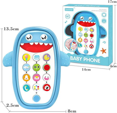 Baby Musical Toys,Baby Shark Phone Toys with Light and Sound, Teething Phone Toy for Babies - Play and Learn for Children and Toddlers...