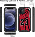 Basketball King 23 Red Jersey Design Compatible with iPhone 11 Case for Boys Luxury Shockproof Rugged Cover Dual Layer Soft TPU + Hard PC Bumper F...