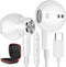 USB C Headphones, Type C Earphones for Samsung Galaxy S20 S21 S22 S23 S24 FE Ultra Apple iPhone 15 Pro Max iPad Magnetic Wired Earbuds Microphone ...