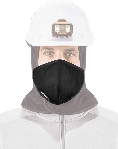 Ergodyne womens 2-layer Thermal Mouthpiece - Cotton Face Mask, Black, One Size US...