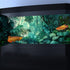 Green Forest Palm Leaf Aquarium Background, Art Watercolor Green Plant Theme Fish Tank Background, Crawling Terrarium Background 48X24IN with 8 EV...