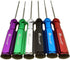 HUWAIMI 6 Color Hex Wrencher Hex screwdriver for RC CAR,HELICOPTER,Remote Control Car/airplane,0.05IN-1/16IN-3/32IN-5/64IN-1.5MM-2.5MM-3.0MM(New U...