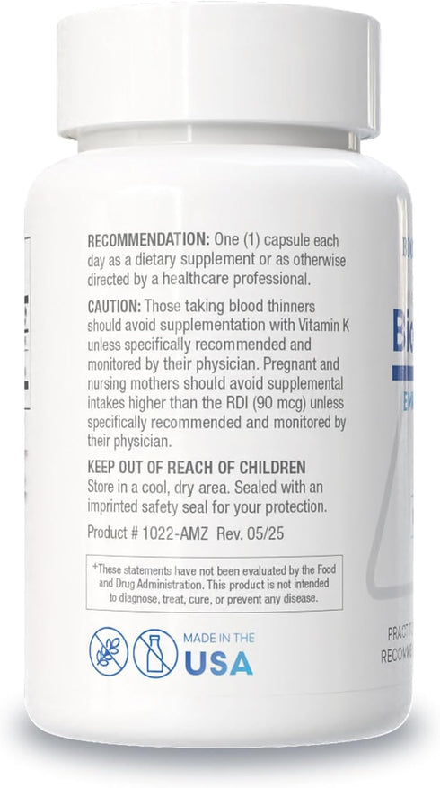 Biotics Research Bio-DK Caps™–Emulsified Vitamin D and K, Vitamin D3 125 mcg & Vitamin K (k1,k2) 550 mcg- MK7– Vitamin D3 K2 K1, Stronger Bones, M...