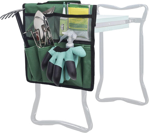 Gardening Tools Bag with Handle, Garden Kneeler Tool Bag Pockets, Portable Waterproof Garden Tote Bag for Kneeler Stool, Gardener Tool Storage Bag...