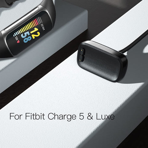 TUCANA Compatible for Fitbit Charge 6/Charge5/Luxe Charger Cable, Replacement USB Charging Dock Stand for Charge 6, Charge 5, Luxe, 3.3 FT...