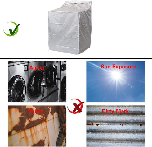 QLLY Washer/Dryer Cover for Top-loading Machine – Waterproof, Dustproof, Sun-Proof, W29”D28”H43” Suitable for most Washers/Dryers on US and Canadi...