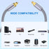 Optical Audio Cable,TOSLINK Cable Male to Male Fiber Optic Cord Compatible Sound bar,Home Theater,TV,DVD-Grey (Gold-Plated Plug Optical Audio Cabl...