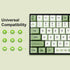 BOYI Matcha Custom 124 Key PBT Dye-Sublimated Keycaps,XDA Profile Matcha Green Tea English keycap Full Set for Cherry MX Switches,Universal Compat...