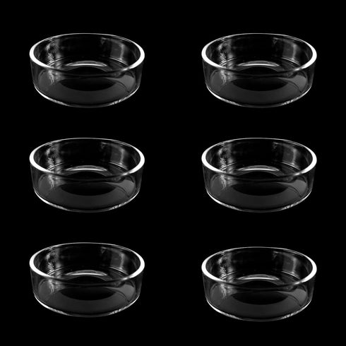6 Pieces Aquarium Shrimp Feeding Dish Glass Fish Clear Small Feeding Bowl Food Bowl,Pet Water Tray Feeding Cup...