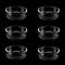 6 Pieces Aquarium Shrimp Feeding Dish Glass Fish Clear Small Feeding Bowl Food Bowl,Pet Water Tray Feeding Cup...