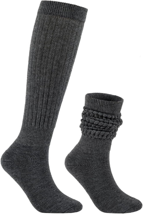 Galsang Women's Vintage Knit Cotton Slouch Boot Socks Casual Crew Socks,Thick Knit Wool Socks Gift Socks,Size 5-10,#B65...