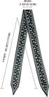 DOCILA Cool Black Skull Skinny Scarf For Women Chic White Skeleton Neck Scarves Silk Feeling Neckerchief Head Hair Handbag Wrist Band Wrap...