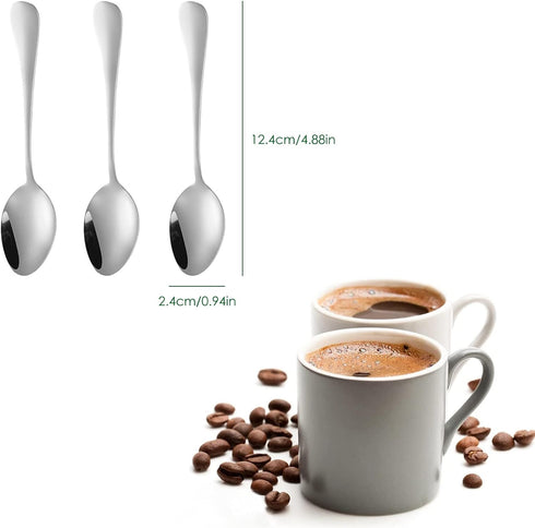 8 Pcs Demitasse Espresso Spoon, SourceTon Stainless Stee Mini Coffee Spoons for Dessert, Coffee Sugar, Tea, Appetizer (4.9 Inch)...