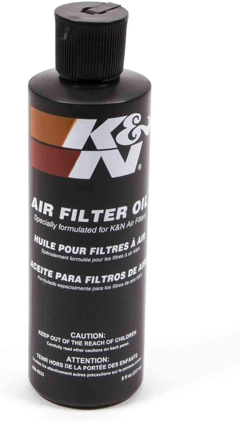 K&N Air Filter Oil: 8 Oz Squeeze Bottle; Restore Engine Air Filter Performance and Efficiency, 99-0533...