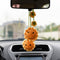 Car Interior Rear View Mirror Ornament Hanging Accessories Handmade Aesthetic Decor Crochet Sunflower Plant, 2 PCS...