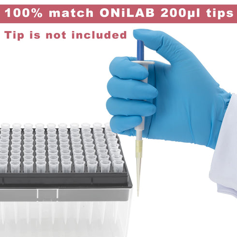 ONiLAB Mini Fixed Volume Pipette Manual Single Channel Pipettor, Laboratory Micro Pipette ?Micropipette Volume 100?l Blue...