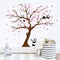 Runtoo Panda Wall Decal - Cherry Blossom Wall Art Stickers for Living Room & Bedroom...