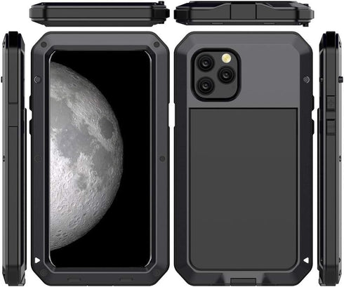 Marrkey for iPhone 11 Por Case,Full Body Protective Cover Heavy Duty Shockproof Tough Armour Aluminum Alloy Metal Case with Silicone Built-in Scre...