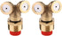 2pcs Brass Spray Misting Nozzle, Double Nozzle Spray Agricultural Garden Sprinkler Irrigation Sprayer for Washers Cleaner Gun...