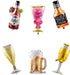 Collect Present Champagne and Wine Bottle Balloons – 12 Foil Balloons – Birthday, Bachelorette and Engagement Party Decorations...