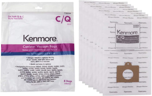 Other 50104 Kenmore Vacuum Bag, Type C and Q, 8-Pack Genuine Original Equipment Manufacturer (OEM) Part...