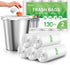 2 Gallon 130 Counts (fit 1.8-2 Gal) Small Trash Bags Garbage Bags by RayPard, 6-7.5 Liter Waste Basket Liners fit 1.6-2, 2.1, 2.2 Gal Trash Can fo...