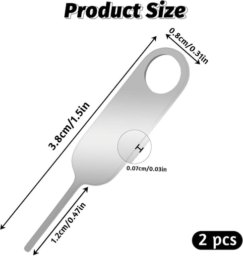 2-Pack Doorbell Key Tool, Doorbell Opening Pin Tool, Release Removal Pin Security Key Replacement Tool Compatible with Arlo, Nest and Eufy Video D...