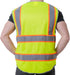 Safety Vest with 9 Pockets Class 2 High Visibility Reflective Vest for Women Men Security Work Wear Meets ANSI/ISEA Standards (KZD-Yellow, 2XL)...