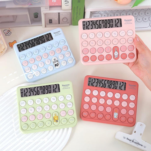 Standard Function Desktop Calculators,12 Digits Large Display and Buttons,Cute Office Desk Calculator,for School, Home...