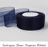 Bule Ribbon for Gifts Wrapping, 1 inch 50Yard Sheer Organza Ribbon, Navy Blue Gift Wrap Ribbon, Chiffon Fabric Ribbon for Wedding, Crafts, Flower ...
