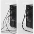 TENOC Silicone Cable Ties 10 Pcs White Reusable Cable Holder Elastic Cord Straps Flexible Wire Organizer for Phone Tablet Charging Cable and Heads...