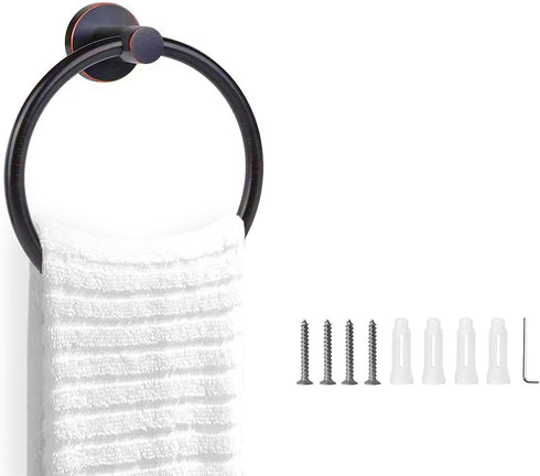 Cilee Oil Rubbed Bronze Towel Ring for Bathroom?Bath Towel Ring, Bathroom Hardware Accessories?Hand Towel Holder SUS304 Stainless Steel Bathroom T...