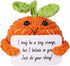 Mini Funny Positive Orange, Creative Emotional Crochet Orange Doll Cute Wool Positive Knitted Fruit Knitted Support Potato Positive Gifts for Frie...