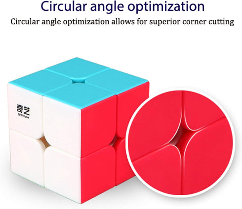 Qidi Speed Cube 2x2- Stickerless Magic Cube 2x2x2 Puzzles Toys (50mm), The Most Educational Toy to Improve Concentration....